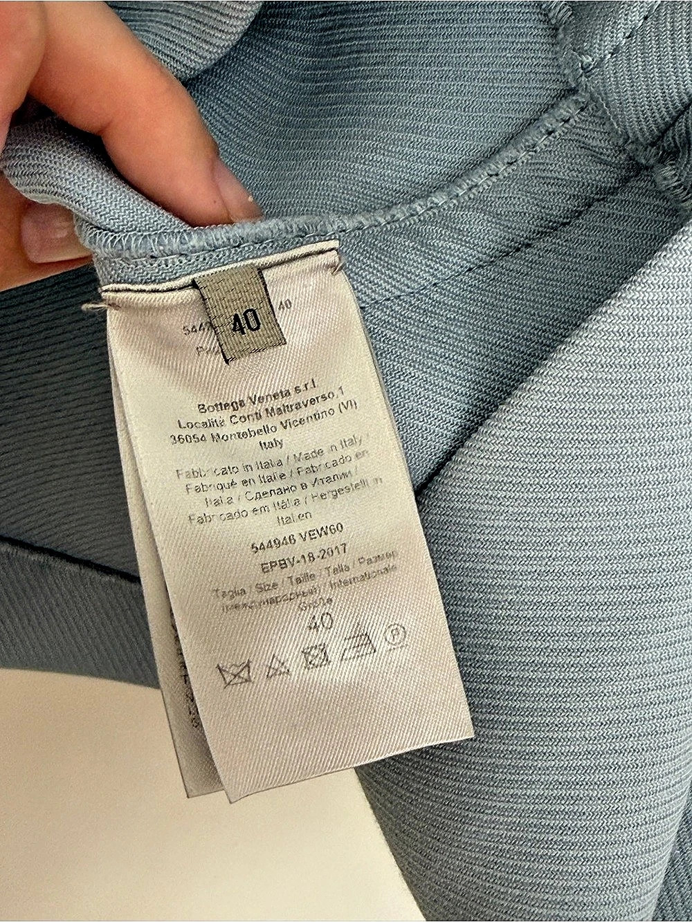 Bottega Veneta Light Blue Wool Silk A-Line Skirt IT 40 US 4 Made in Italy - Picture 4 of 6